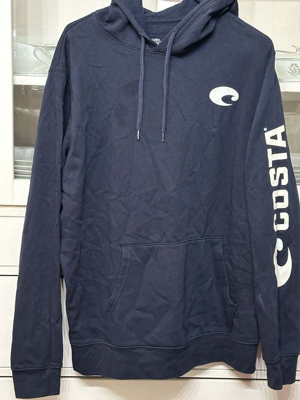 Costa Del Mar Navy Core Fleece Hoody Sweatshirt Size L